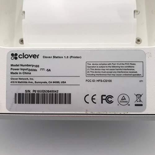 First Data Clover Clover Station 1.0 Replacement Printer (P100) - Refurbished with Power Supply