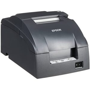 epson tm-u220b dot matrix compact pos impact receipt and kitchen label printer – dk port and ethernet connectivity – print speeds up to 6.0 lps, 4 lines per second, auto-cutter, mpos