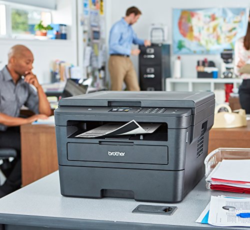 Brother HL-L2395DWB Monochrome Laser Wireless All-in-One Printer with Convenient Flatbed Copy & Scan, Automatic Duplex Printing, 36ppm, 2400 x 600 dpi, 250-sheet, Hi-Speed USB, Tillsiy Printer Cable