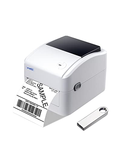 vretti Thermal Label Printer, 4x6 Thermal Shipping Label Printer for Shipping Packages and Small Business, 152mm/s Desktop Barcode Printer Machine for Amazon Ebay Etsy Shopify on Windows& Mac