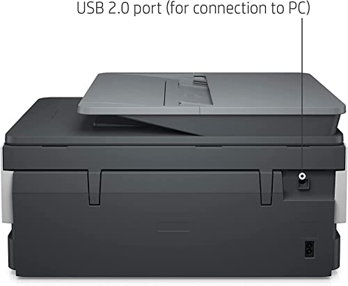 Bools H-P OfficeJet 8015eSeries Wireless Color All-in-One Printer, Copy, Scan and Fax, Mobile and Wireless Printing, Plus USB Printing Cable