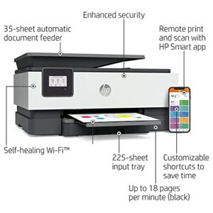 Bools H-P OfficeJet 8015eSeries Wireless Color All-in-One Printer, Copy, Scan and Fax, Mobile and Wireless Printing, Plus USB Printing Cable