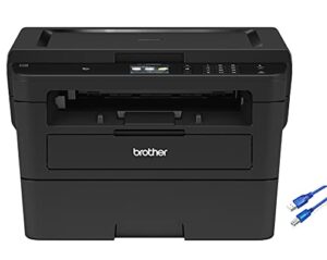 brother compact monochrome laser wireless all-in-one printer hl-l2395dw, flatbed copy & scan, auto duplex printing, 2.7″ color lcd touchscreen display, 36 ppm, cloud-based printing & scanning+gm cable