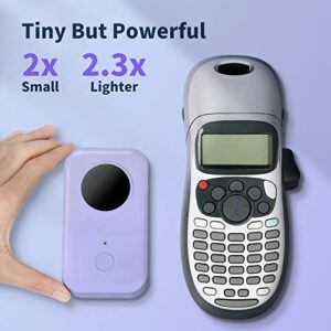 Phomemo D30 Label Maker Machine with case and 1 roll Label Tape, Portable Bluetooth Label Printer, Small Smart Phone Handheld Sticker Mini Labeler Multiple Templates Font Icon Easy to Use