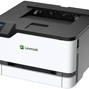 Lexmark CS331dw Laser Printer - Color - 26 ppm Mono / 26 ppm Color - 600 dpi Print - Automatic Duplex Print - Wireless LAN, White/Gray, Medium (40N9020)