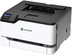 lexmark cs331dw laser printer – color – 26 ppm mono / 26 ppm color – 600 dpi print – automatic duplex print – wireless lan, white/gray, medium (40n9020)