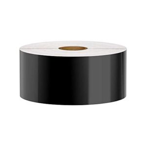 premium vinyl label tape for duralabel, labeltac, vnm signmaker, safetypro, viscom and others, black, 2″ x 150′