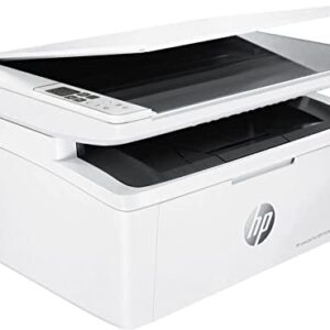 HP Laserjet Pro MFP M29w Wireless All-in-One Monochrome Laser Printer, Mobile Printing, 19ppm, Auto-On/Auto-Off, LCD Control Panel, Print Scan Copy, White, Durlyfish USB Printer Cable