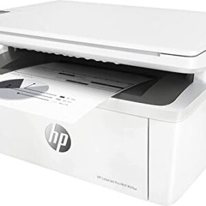 HP Laserjet Pro MFP M29w Wireless All-in-One Monochrome Laser Printer, Mobile Printing, 19ppm, Auto-On/Auto-Off, LCD Control Panel, Print Scan Copy, White, Durlyfish USB Printer Cable