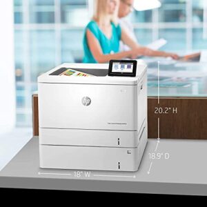 HP Color Laserjet Enterprise M555x Single-Function Wireless Laser Printer with 3 Paper Trays, White - Print only - 4.3" Touchscreen, 40 ppm, 1200 x 1200 dpi, Auto Duplex Printing, Cbmou Printer Cable