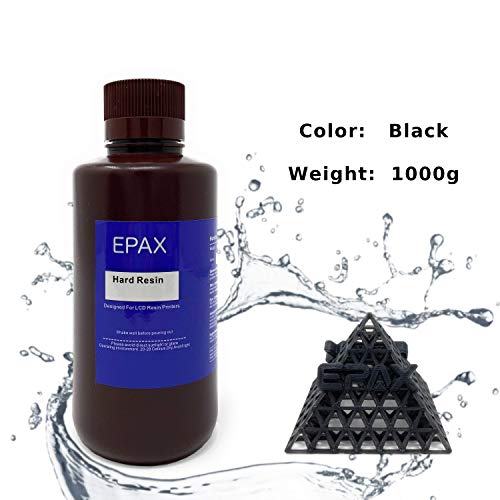 EPAX 3D Printer Hard Resin for LCD 3D Printers, 1KG Black