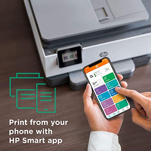 HP OfficeJet Pro 9015e Wireless All-in-One Printer with Color Photo Print, Copy, Scan, Fax, Auto 2-Sided Printing, Mobile 1G5L3A Bundle with DGE USB Print Cable + Business Software Kit