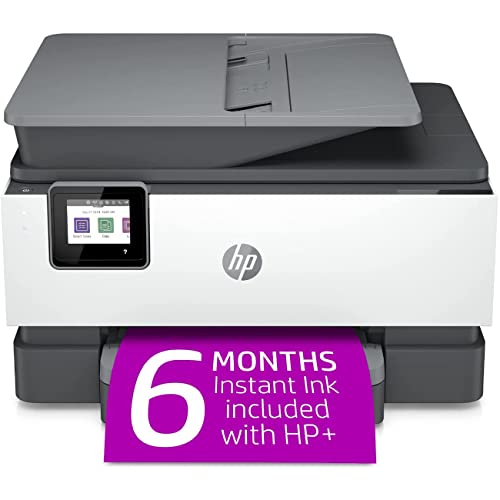 HP OfficeJet Pro 9015e Wireless All-in-One Printer with Color Photo Print, Copy, Scan, Fax, Auto 2-Sided Printing, Mobile 1G5L3A Bundle with DGE USB Print Cable + Business Software Kit