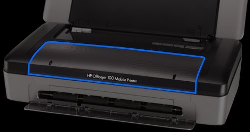 HP Officejet 100 Inkjet Mobile Printer with Bluetooth and USB, CN551A With ink and power cord (Renewed)