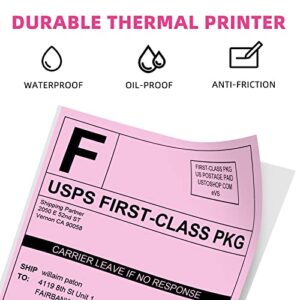 Phomemo Pink Label Printer with Thermal Shipping Pink Label - 4" x 6", 500 Sheets