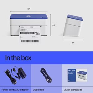 HP Shipping Label Printer, 4x6 Commercial Grade Direct Thermal, Compact & Easy-to-use, High-Speed 203 DPI Printer, Barcode Printer, Compatible with Amazon, UPS, Shopify, Etsy, Ebay, ShipStation & More