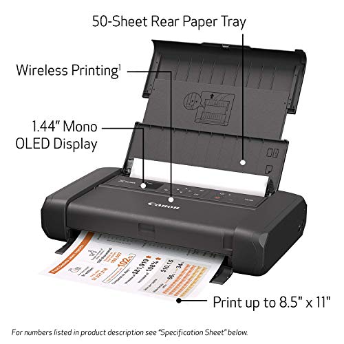 Canon Pixma TR150 Wireless Mobile Printer With Airprint And Cloud Compatible, Black (Renewed)