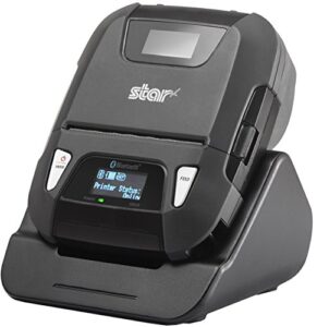 star micronics sm-l300 portable bluetooth receipt and label printer with tear bar – supports ios, android, windows