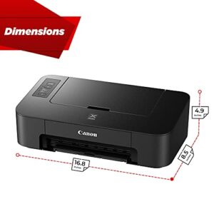 Canon PIXMA TS Inkjet Photo Printer, High Resolution Images, Fast Print Speeds, Home and Office, with Canon Ink and Microtella USB Printer Cable Bundle – Black