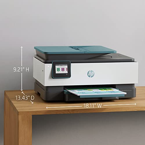 HP OfficeJet Pro 8028e All-in-One Wireless Color Inkjet Printer, Print Copy Scan Fax for Home Office Use, 20 ppm, Auto Duplex, 2.7" Color TS, Wi-Fi, Lanbertent Printer Cable