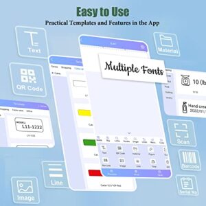 SKIO Label Makers, L11 Label Maker Machine with Tape, Portable Bluetooth Mini Label Printer for Labeling, Handheld Small Labeler Machine with Tape, Suitable for School Home Office Organization