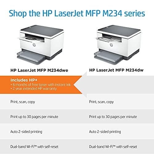 HP Laserjet MFP M234dwe Wireless Black & White All-in-One Printer - 6GW99E (Renewed)