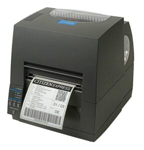 citizen america cl-s621-gry cl-s621 series thermal transfer/direct thermal barcode and label printer with usb/serial connection, 4″ maximum print width, 203 dpi resolution, gray