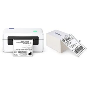 polono shipping label printer, 4×6 thermal label printer for shipping packages, commercial direct thermal label maker, thermal labels, 4″ x 6″ direct thermal shipping labels (pack of 500)