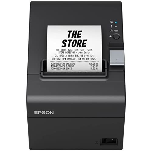 Epson TM-T20III Thermal POS Receipt Printer - USB Type B, Serial Interfaces and DK Port - Thermal Line Printing Technology, Print Speeds Up to 250mm/sec, 203 dpi, Auto-Cutter, DAODYANG Printer_Cable