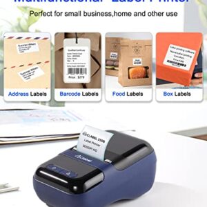 CLABEL Label Maker 300DPI, 230B Portable Barcode Label Printer for Address, Clothing, Retail, Jewelry, QR, Code, Small Business, Compatible with Android & iOS System Use for Home & Office, Black