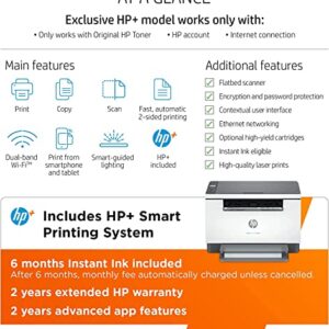 HP Laserjet MFP M234dwe All-in-One Wireless Monochrome Laser Printer - Print Scan Copy - 30 ppm, 600 x 600 dpi, Auto Duplex Printing - WULIC Printer Cable