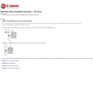 Canon PIXMA TS Series Wireless Inkjet All-in-One Printer - Print, Scan and Copy for Home or Office - up to 4800 x 1200 Resolution, 1.5 Segment LCD Display - White - BROAGE 6 Feet Printer Cable