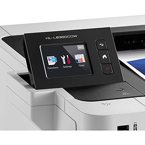 Brother Color HL-L8360CDWT Business Wireless Single-Function Laser Printer - Print Only - 2.7" Touchscreen, 33 ppm, 600 x 2400 dpi, 1GB Memory, Auto Duplex Printing, Dual Trays, NFC, Ethernet, Cbmoun