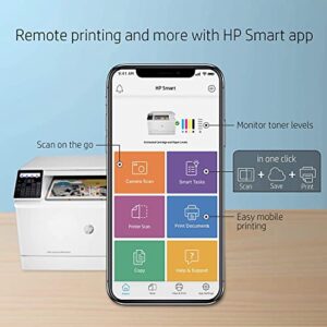 HP Color Laserjet Pro MFP M182nw All-in-One Wireless Laser Printer, White - Print Scan Copy - 17 ppm, 600 x 600 dpi, 8.5 x 14, 2-Line LCD with Numeric Keypad Display, Ethernet, Cbmou Printer Cable