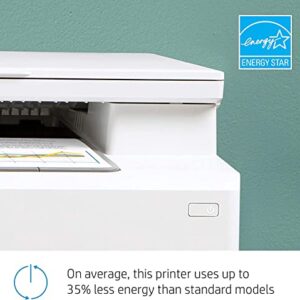 HP Color Laserjet Pro MFP M182nw All-in-One Wireless Laser Printer, White - Print Scan Copy - 17 ppm, 600 x 600 dpi, 8.5 x 14, 2-Line LCD with Numeric Keypad Display, Ethernet, Cbmou Printer Cable