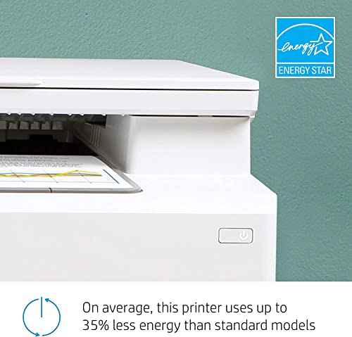 HP Color Laserjet Pro MFP M182nw All-in-One Wireless Laser Printer, White - Print Scan Copy - 17 ppm, 600 x 600 dpi, 8.5 x 14, 2-Line LCD with Numeric Keypad Display, Ethernet, Cbmou Printer Cable