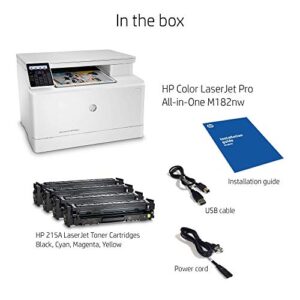 HP Color LaserJet Pro M182nw Wireless All-in-One Laser Printer, Remote Mobile Print, Scan & Copy (7KW55A) (Renewed)