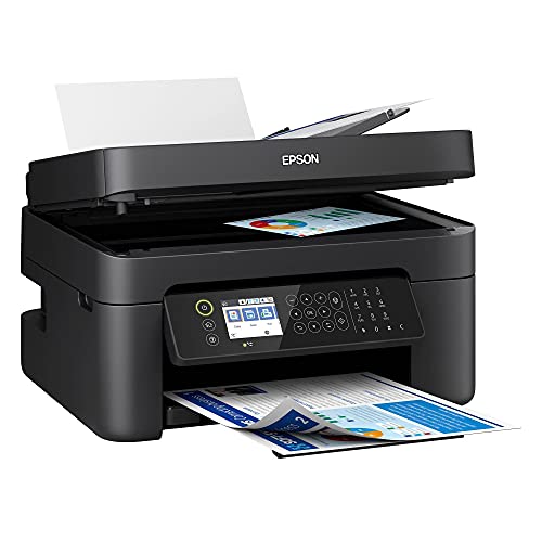 Epson Workforce WF-2850 All-in-One Wireless Color Inkjet Printer for Home Office, Black - Print Scan Copy Fax - 10 ppm, 5760 x 1440 dpi, 8.5 x 14, Borderless Auto 2-Sided Printing, 30-Sheet ADF