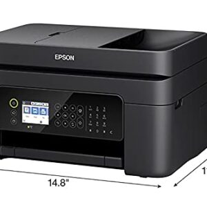 Epson Workforce WF-2850 All-in-One Wireless Color Inkjet Printer for Home Office, Black - Print Scan Copy Fax - 10 ppm, 5760 x 1440 dpi, 8.5 x 14, Borderless Auto 2-Sided Printing, 30-Sheet ADF