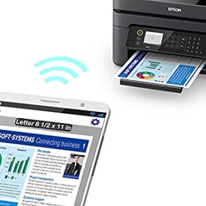 Epson Workforce WF-2850 All-in-One Wireless Color Inkjet Printer for Home Office, Black - Print Scan Copy Fax - 10 ppm, 5760 x 1440 dpi, 8.5 x 14, Borderless Auto 2-Sided Printing, 30-Sheet ADF