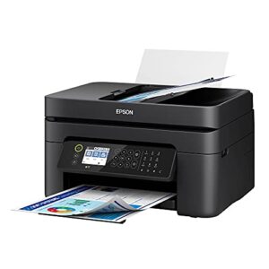 Epson Workforce WF-2850 All-in-One Wireless Color Inkjet Printer for Home Office, Black - Print Scan Copy Fax - 10 ppm, 5760 x 1440 dpi, 8.5 x 14, Borderless Auto 2-Sided Printing, 30-Sheet ADF