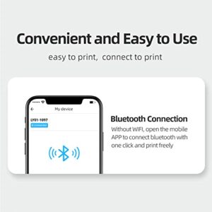Mini Printe-r Portable,Pocket Thermal Printe-r,Bluetooth Wireless Smart Printe-r for Photo Picture Office Receipt,Label Note,Inkless Printing with iOS & Android