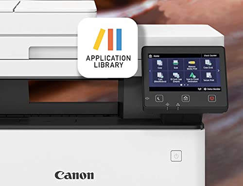 Canon imageCLASS D1620 All-in-One Wireless Monochrome Laser Printer, White - Print Scan Copy - 5" Touch Panel, 45 ppm, 600 x600 dpi, 8.5" x 14", Auto 2-Sided Printing, 50-Sheet ADF, Ethernet