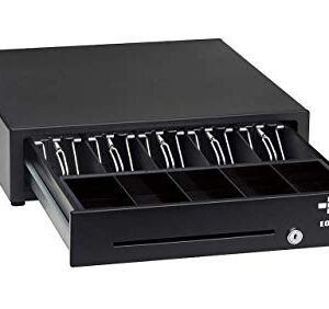 EOM-POS Cash Register Money Drawer. Compatible with Square [Receipt Printer Required]. Includes 10 Rolls of Thermal Receipt Paper