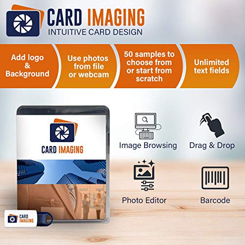 Fargo DTC1500 Dual Side ID Card Printer & Supplies Bundle with Card Imaging Software 51405