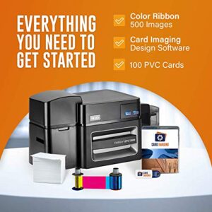 Fargo DTC1500 Dual Side ID Card Printer & Supplies Bundle with Card Imaging Software 51405