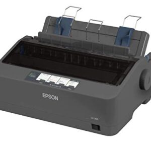 Epson LX-350 Dot matrix printer, 9 pins, 80 column, original + 4 copies, 347 cps HSD (10 cpi), Epson ESC/P - IBM 2380+ emulation, 3 fonts, 8 BarCode fonts, 3 paper paths, single and continous sheet, paper park, USB, Parallel and Serial I/F - BEING RE