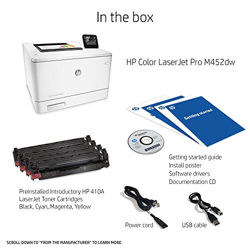 HP Laserjet Pro M452dw Wireless Color Printer, (CF394A) (Renewed)