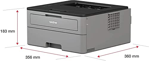 Brother HL-L2300D Monochrome Laser Printer - Auto Duplex Printing - Up to 26 Pages/Minute - Up to 250 Sheet Paper Input - 2400 x 600 dpi - Hi Speed USB Connectivity, Wulic USB Printer Cable