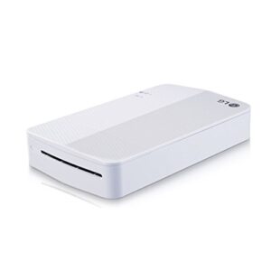 New LG PD251 Portable Mobile Pocket Photo Printer 3 [White] (Follow-up Model of PD241 and PD239) Bluetooth Wireless Printing for iOS, Android and Windows OS